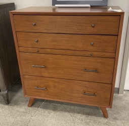 Home Staging Mid-Century Chest with Pull Out Shelf